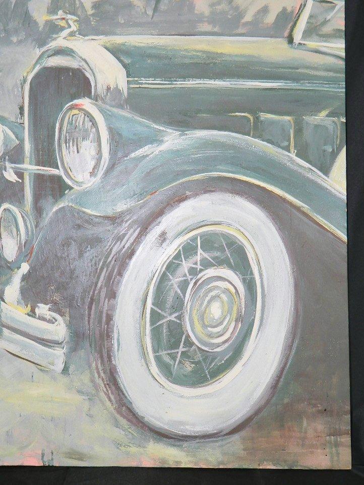 Grand Original O/C Painting of Packard Automobile