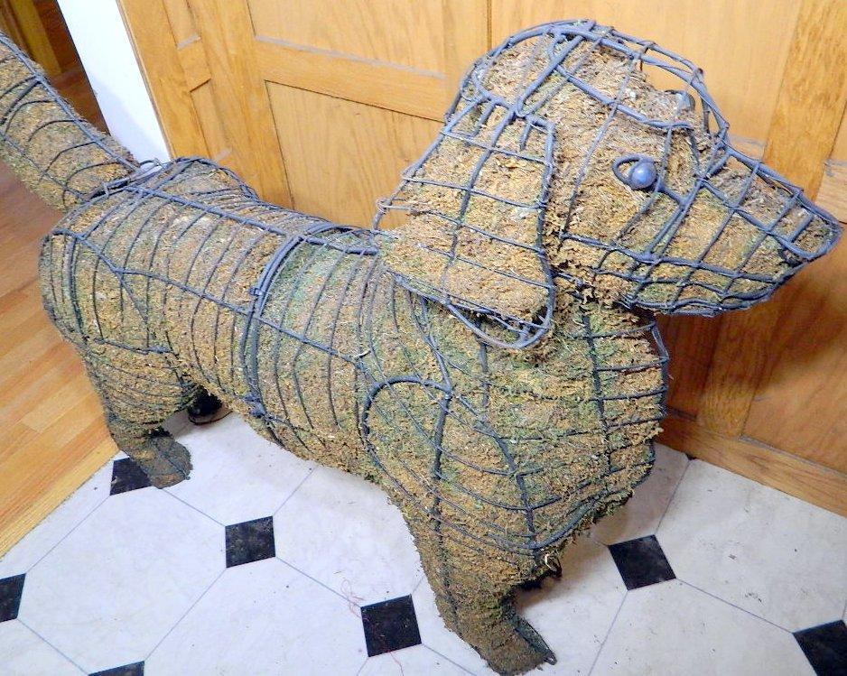 Decorative Topiary Dog Figure