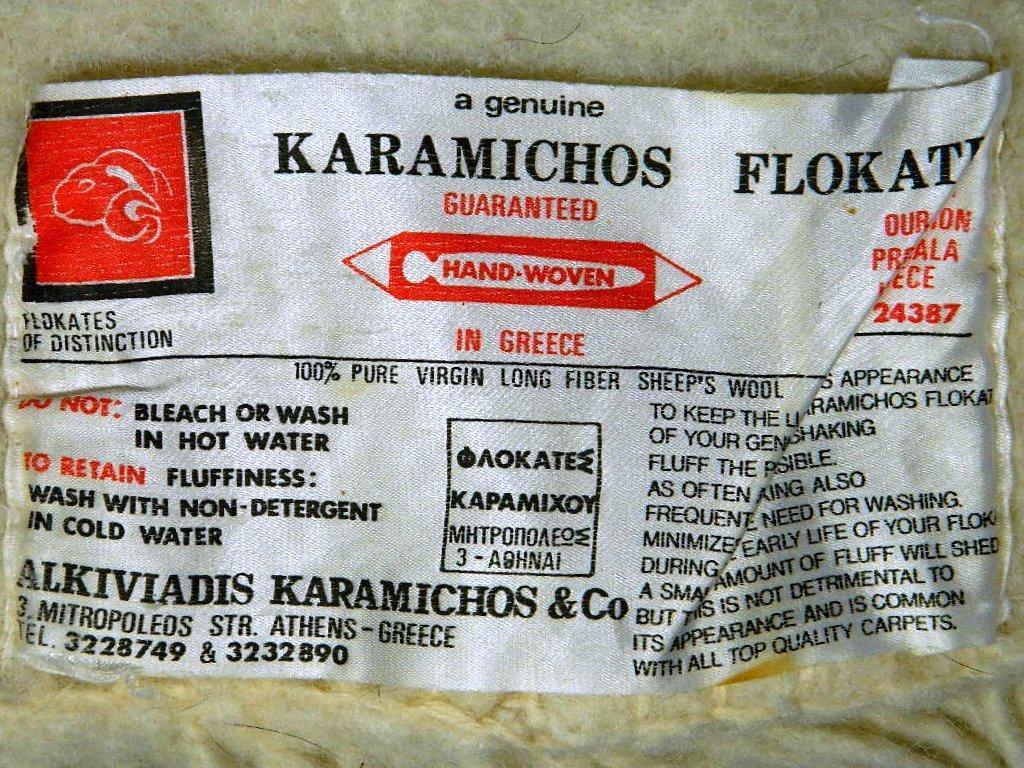 Karamichos Flokati, 100% Pure Virgin Long Fiber Sheep's Wool, Hand-woven in Greece