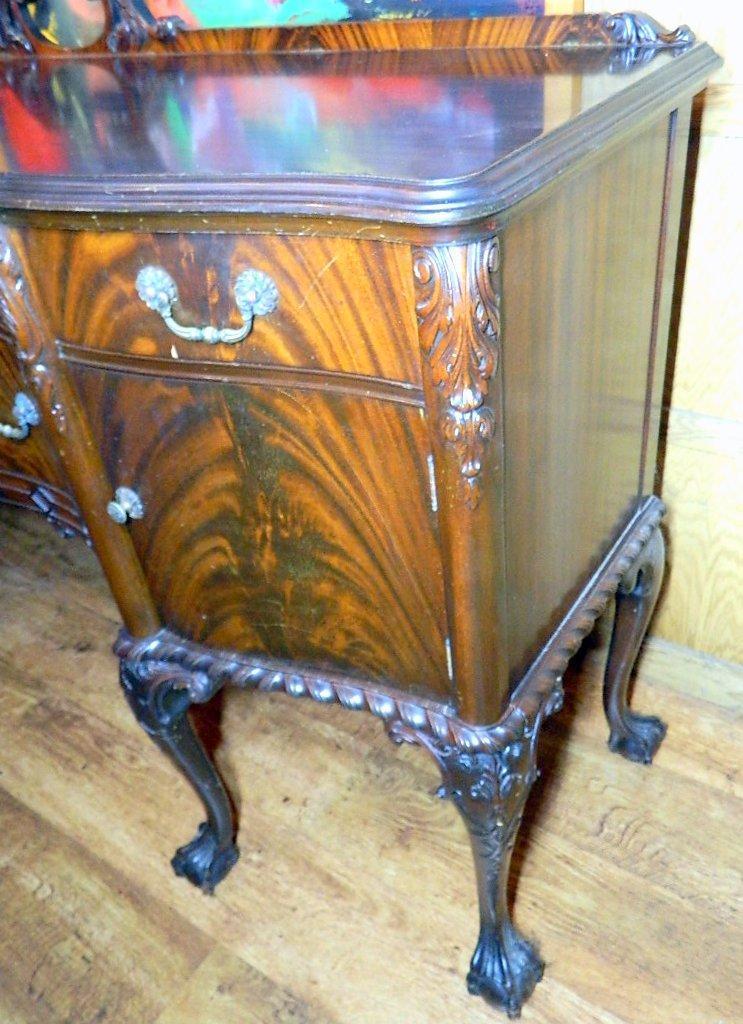 Chippendale Walnut Buffet, English