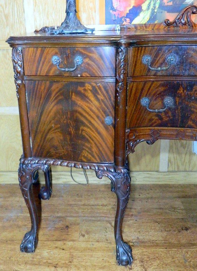 Chippendale Walnut Buffet, English