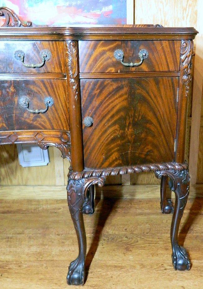 Chippendale Walnut Buffet, English