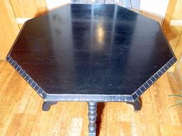 Black Octagonal Side Table