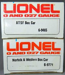 Lionel O and 027 Gauge Freight Carrier Box Cars