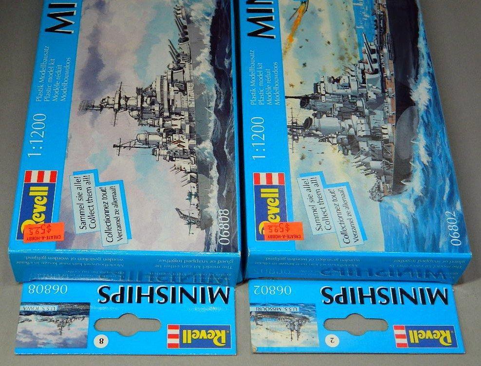 Revell Miniships Model Kits: U.S.S. Missouri and U.S.S. Iowa