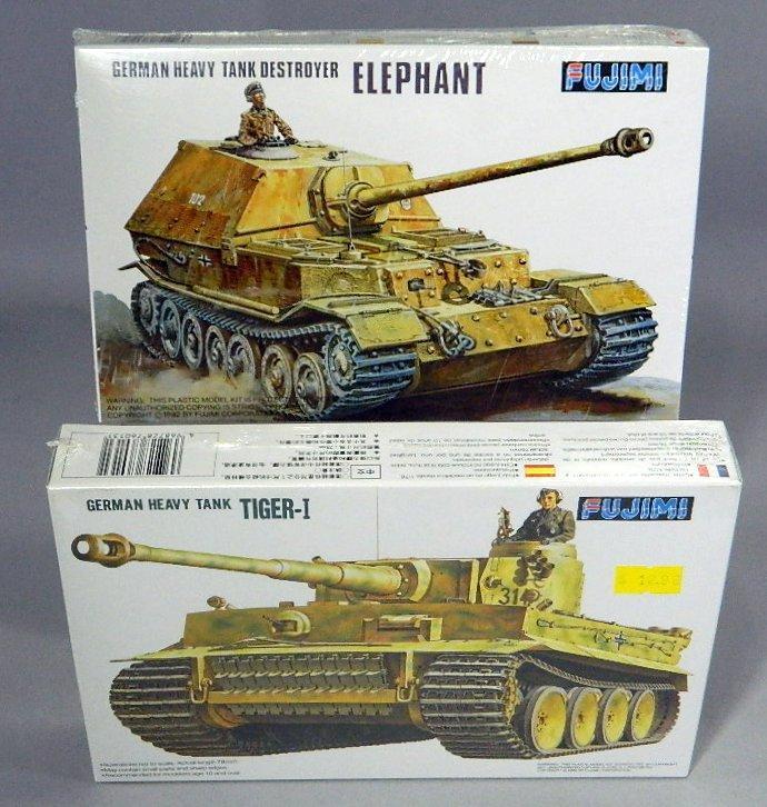 Fujimi Model Tanks: German Heavy Tank Destroyer Elephant and German Heavy Tank Tiger-1