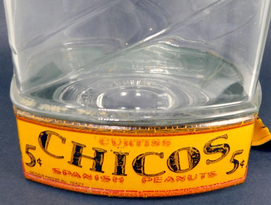 Curtiss Candy Co. Chicos New Spanish Peanut Glass Jar