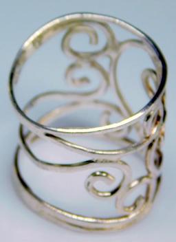 Grouping of Five Sterling Silver Ladies Rings