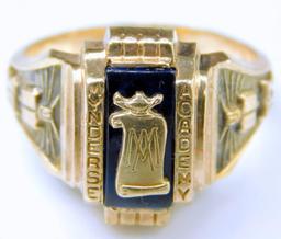 Two 10k Yellow Gold Ladies Rings