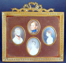 Grouping of Two Antique Portrait Paintings, Framed