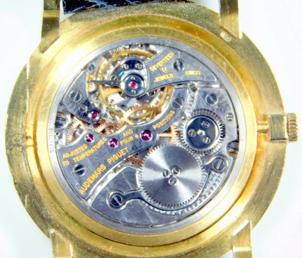 Rare Audemars Piguet Ultra-thin 18k Yellow Gold Men's Vintage Wristwatch