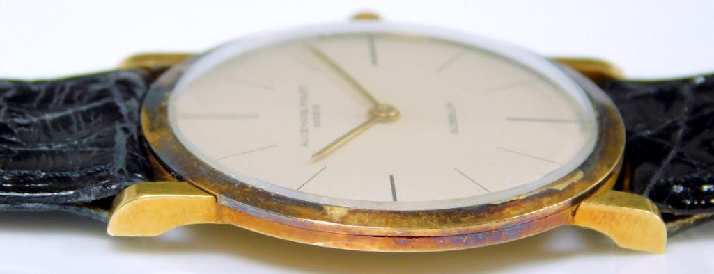 Rare Audemars Piguet Ultra-thin 18k Yellow Gold Men's Vintage Wristwatch