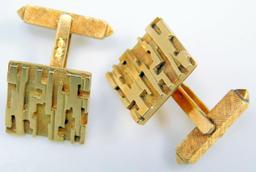 Pair of 18k Yellow Gold Cufflinks