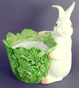 Vintage Trump Plaza Rabbit Planter, 1987