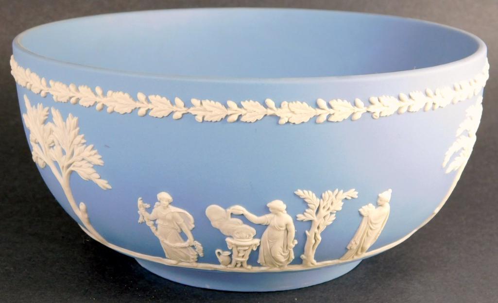 Wedgwood Blue Jasperware Fruit Bowl with Original Box