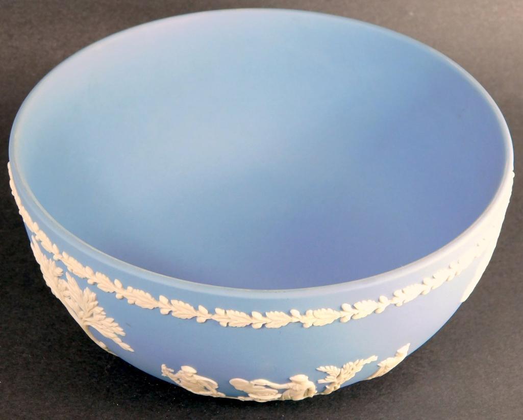 Wedgwood Blue Jasperware Fruit Bowl with Original Box