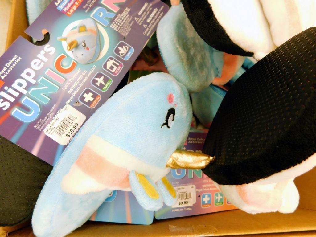 Big Box Full of Royal Deluxe Childrens' Unicorn Slippers