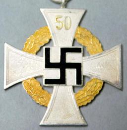 German Political NSDAP 50-Year Faithful Service Cross