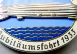 Pre WWII 1933 Nord?u Sudamerika Jubilaumsfahrt Zeppelin Badge