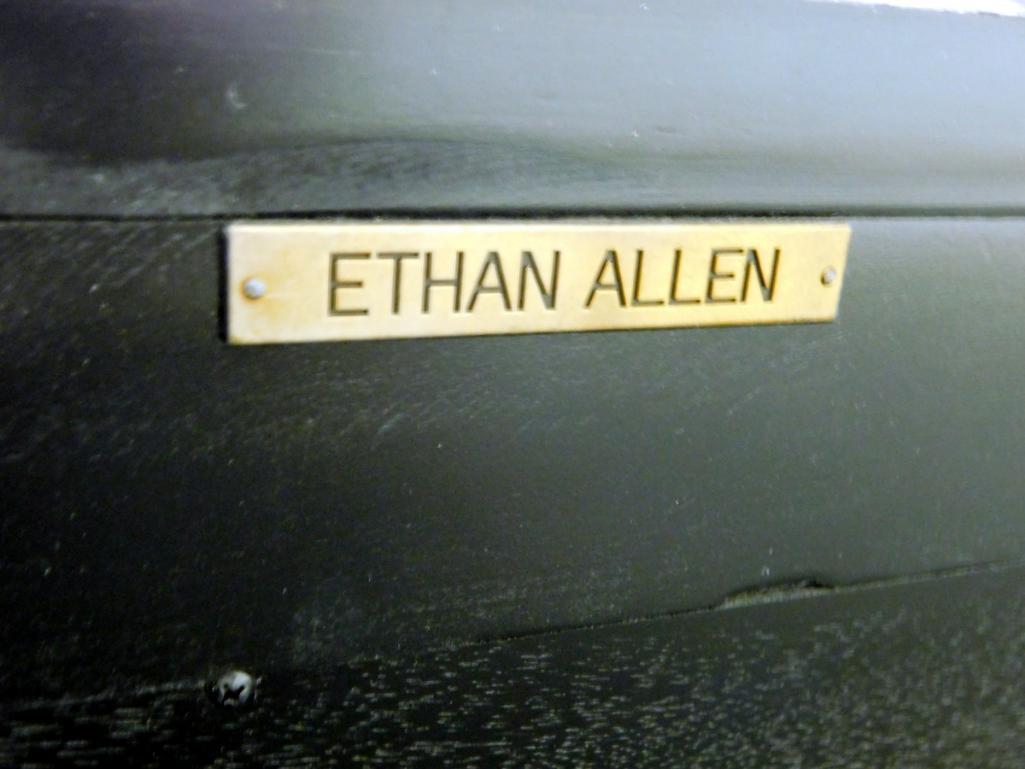 Ethan Allen Black 4-door Cabinet, Japanese Scene Finish
