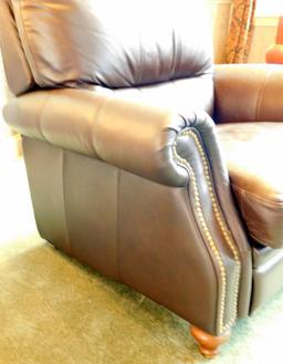 Ethan Allen Reclining Brown Leather Chair