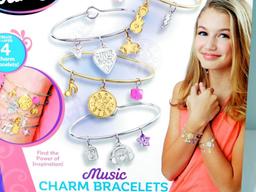 CraZArt Shimmer N' Sparkle Music Charm Bracelets, 10 Units