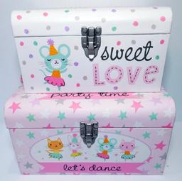 Girl's Keepsake Boxes, 5 Units