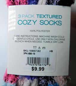 Cozy Feet Socks 3-packs, 59 Pair