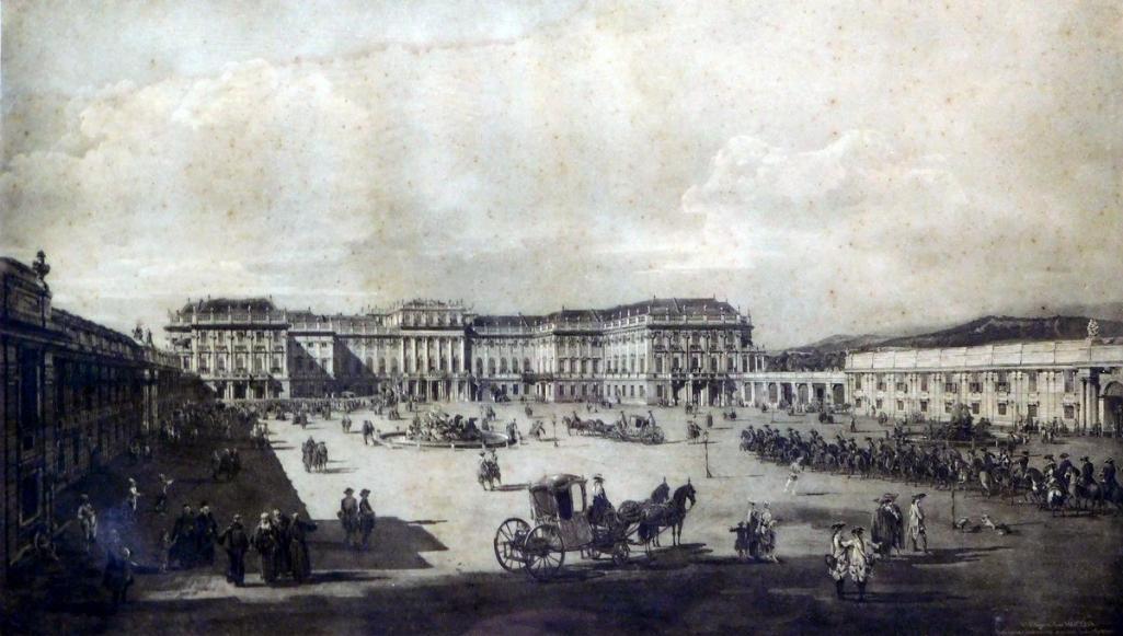 Giovanni Antonio Canal (Canaletto), Schonbrunn (Hofseite) Hapsburg Print