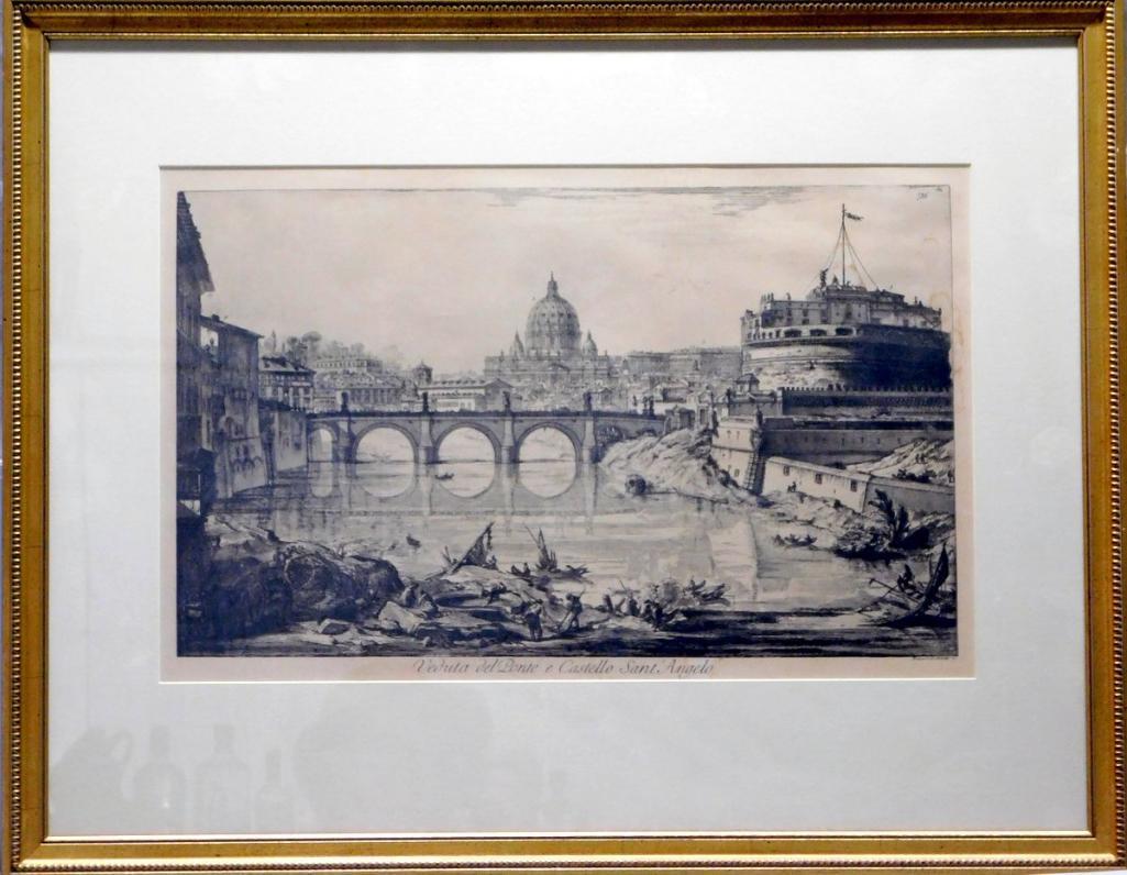 Giovanni Battista Piranesi, Veduta del Ponte e Castello Sant' Angelo, Print