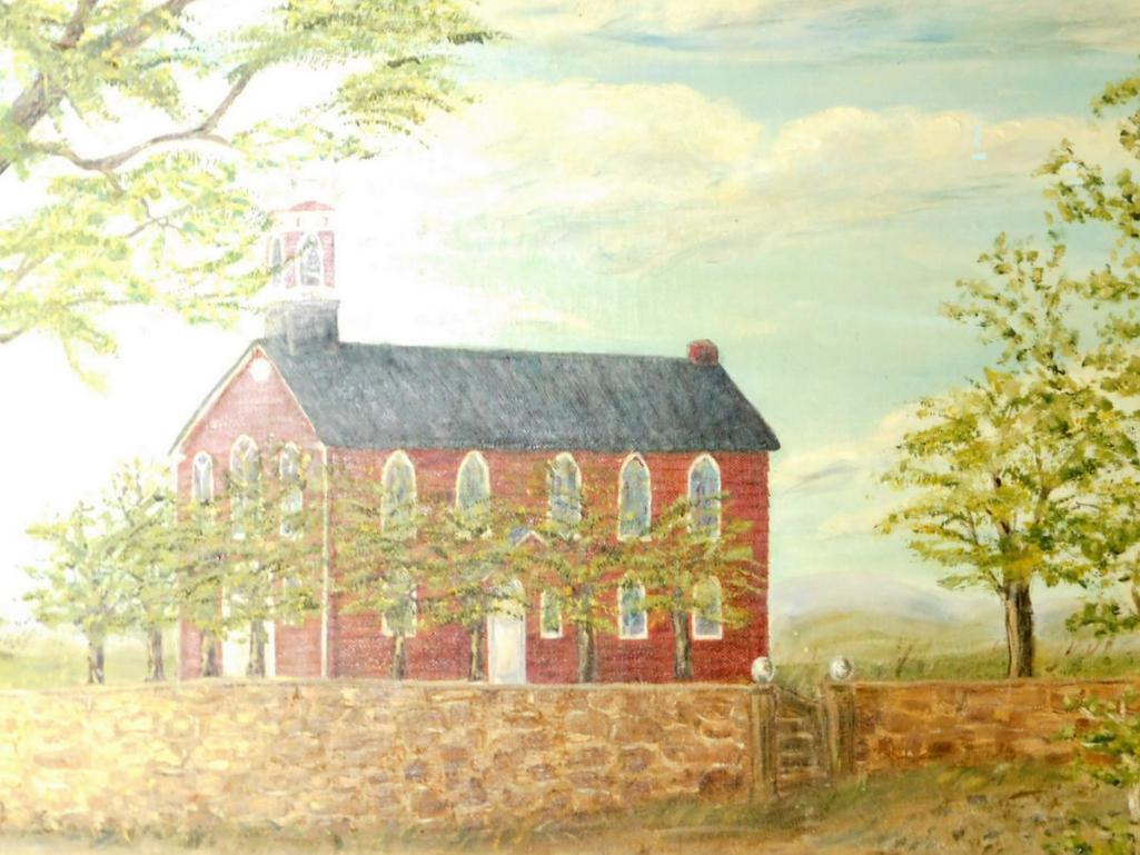 Bedminster, NJ Farm Scene Painting, Signed Rutter