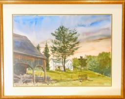 Timothy J. Weaver Fine Art, Pennsylvania Farm Scene, Watercolor