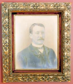 Vintage Gentleman's Portrait Print, Framed