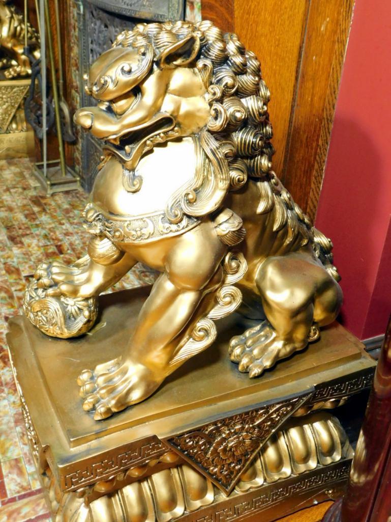 Pair of Golden Foo Dogs