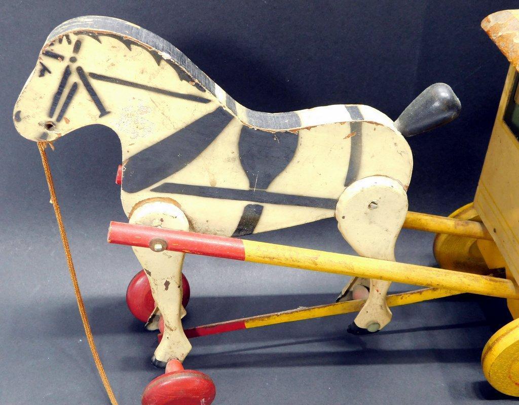 Borden's Farm Products Horse-drawn Milk and Cream Delivery Truck Pull Toy