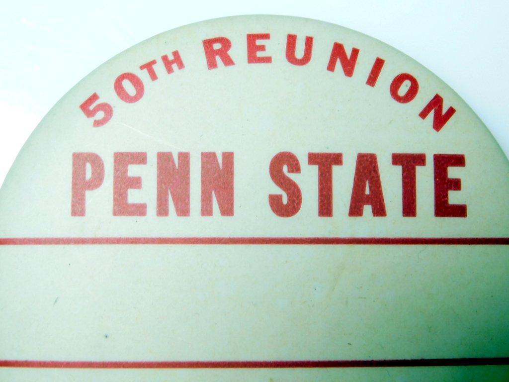 Penn State 50th Reunion Pin Back Button