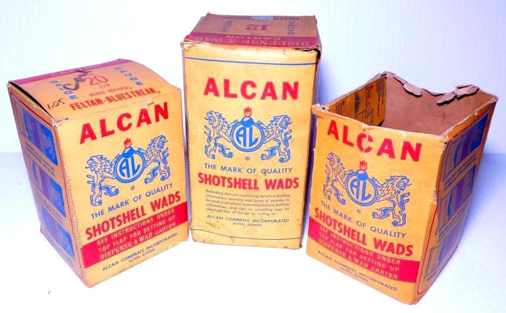 Three Alcan Wads Display Boxes