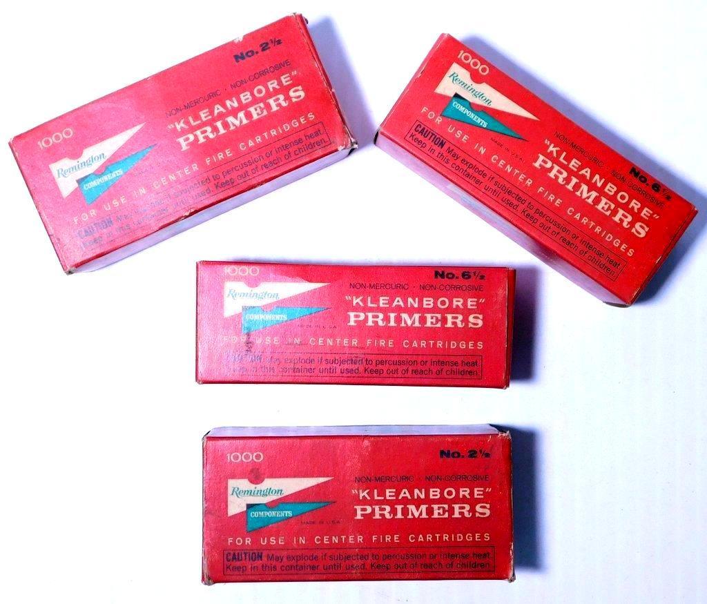 Remington Kleanbore Primers, Four Boxes **NO SHIPPING. ALL LOTS ARE PICKUP ONLY.