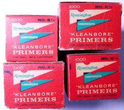 Remington Kleanbore Primers, Four Boxes **NO SHIPPING. ALL LOTS ARE PICKUP ONLY.