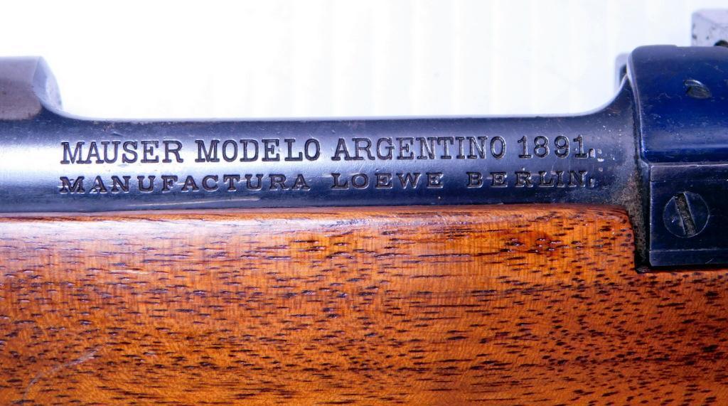 Loewe Berlin Mauser Modelo Argentina 1891 7.65 Caliber Military Bolt Rifle