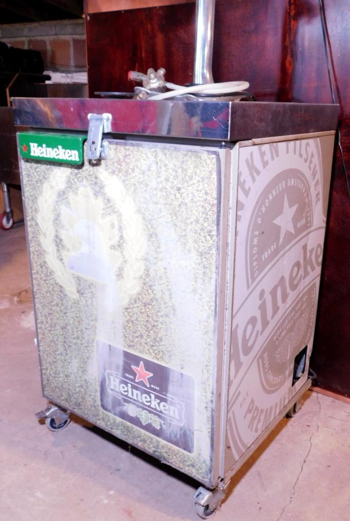 Heineken Kegerator Cooler on Casters