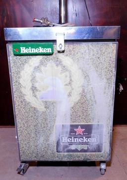 Heineken Kegerator Cooler on Casters