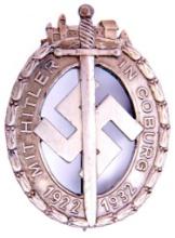 German WWII Silver 1922 ? 1932 Colburg Badge