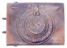 German WWII Waffen SS Schutz Staffel EM Combat Belt Buckle