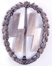 German WWII Waffen SS Runic Breast Badge