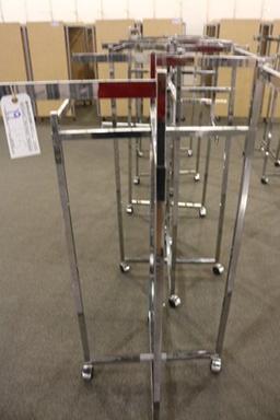 5 - 26" x 26" chrome display racks