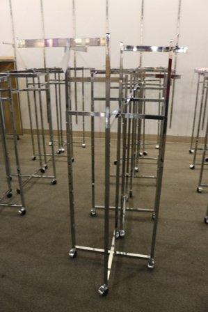 5 - 26" x 26" chrome display racks