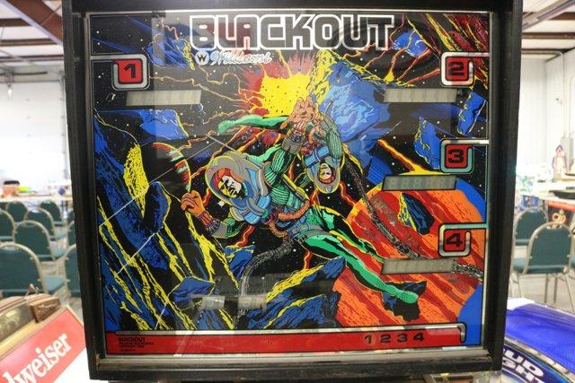 Williams Blackout 1980 Pinball Game - does come on - lights work - has issu