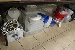 Storage containers, Tupperware, misc.