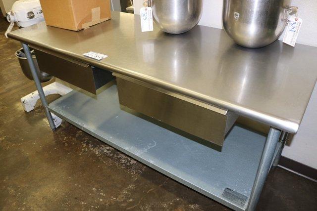 Eagle 30" x 72" stainless table with 2 drawers